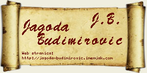 Jagoda Budimirović vizit kartica